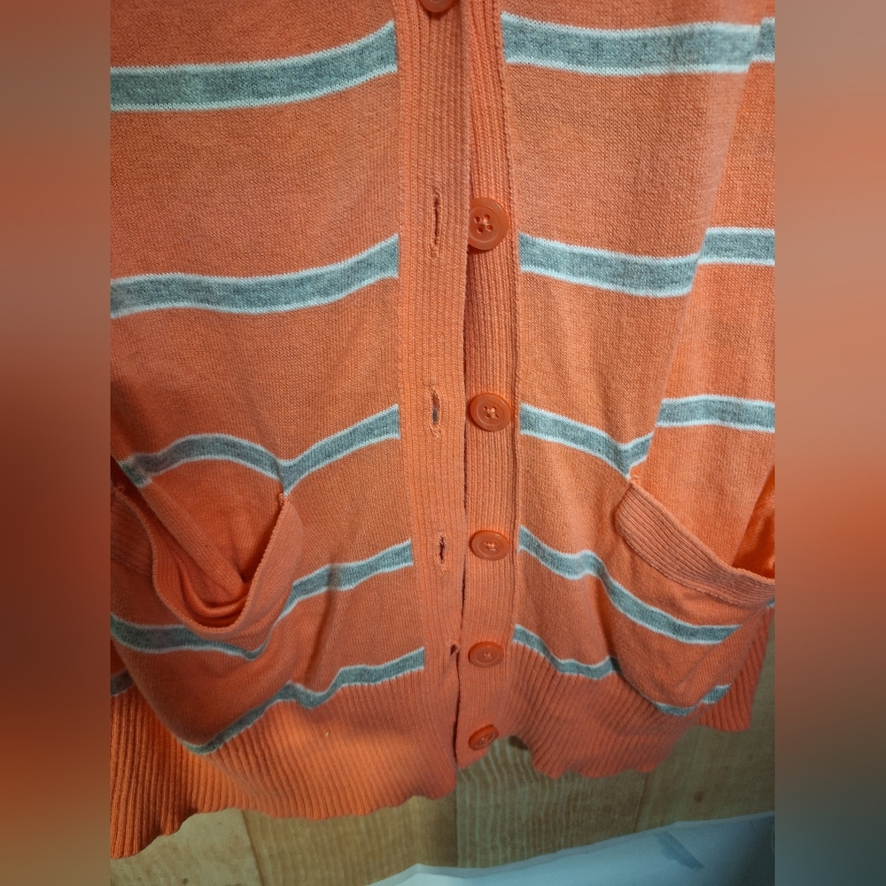 Mossimo Supply Co Pink and Gray Long Cardigan Sweater - Picture 2 of 4